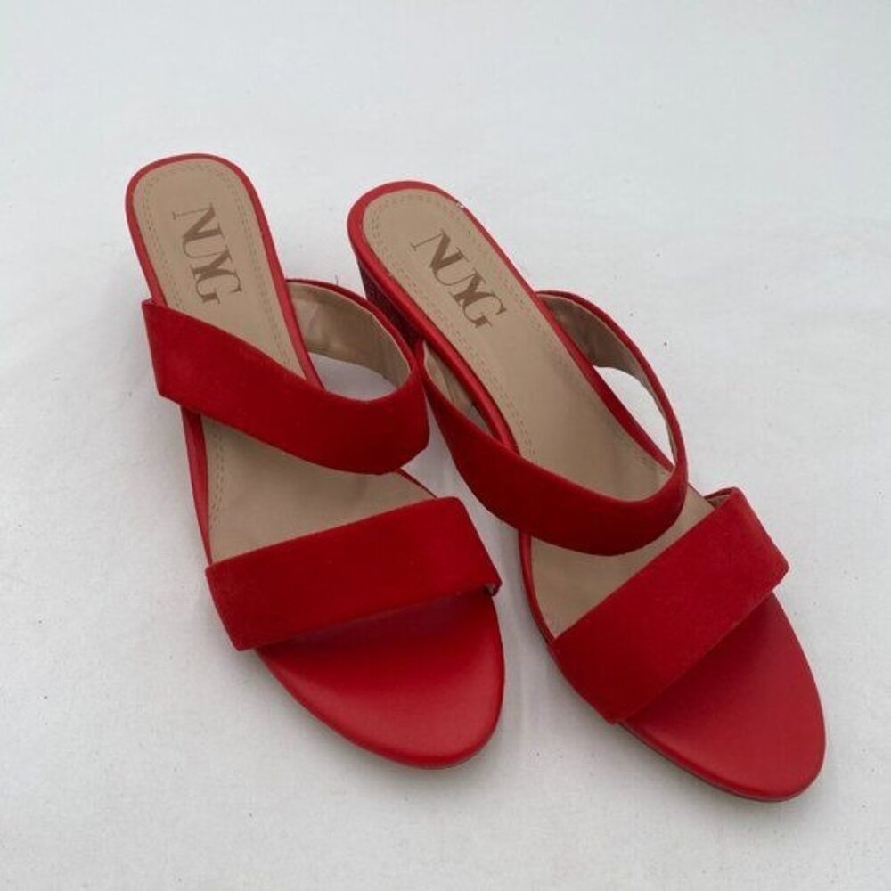 Women's Block Heel Dual Straps Slide Sandals